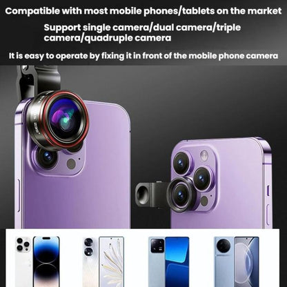 235 Degree Fisheye High Definition Camera Mobile Phone Lens With Lens Clip - Macro & Wide-angle by buy2fix | Online Shopping UK | buy2fix