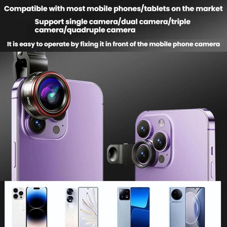 3 In 1 Set High Definition Camera Mobile Phone Lens With Lens Clip - Macro & Wide-angle by buy2fix | Online Shopping UK | buy2fix