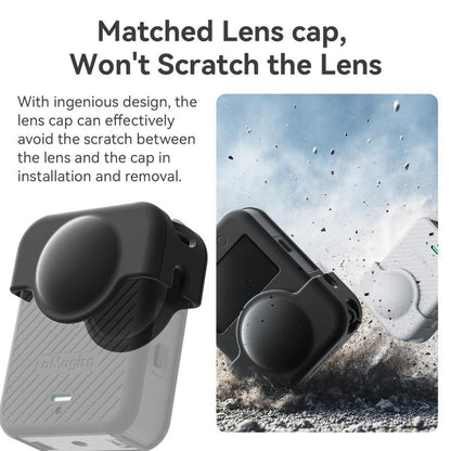 For DJI Osmo 360 Camera aMagisn Silicone Body Cover Set with Lens Cap & Neck Lanyard(Light Gray) - Case & Bags by aMagisn | Online Shopping UK | buy2fix