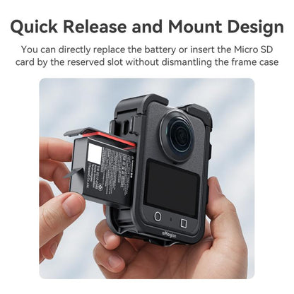 For DJI Osmo 360 AMagisn Quick-Release Metal Cage With Dual/Single Lens Caps Camera Mount Rig(Black) - Protection Frame by aMagisn | Online Shopping UK | buy2fix