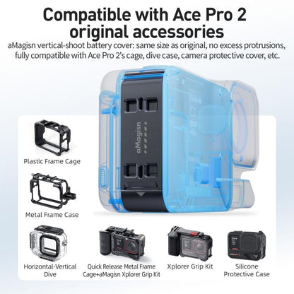 For Insta360 Ace Pro 2 aMagisn Water-resistant Vertical Shooting Battery Side Cover Compatible with Quick-Release Adapters(AC34) - Others by aMagisn | Online Shopping UK | buy2fix