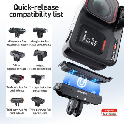 For Insta360 Ace Pro 2 aMagisn Water-resistant Vertical Shooting Battery Side Cover Compatible with Quick-Release Adapters(AC34) - Others by aMagisn | Online Shopping UK | buy2fix