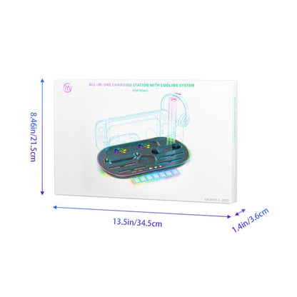 For Nintendo Switch 2 JYS NS2322 With RGB Light Charging Base Cooling Charging Storage Integrated Base(White) - Holder by JYS | Online Shopping UK | buy2fix