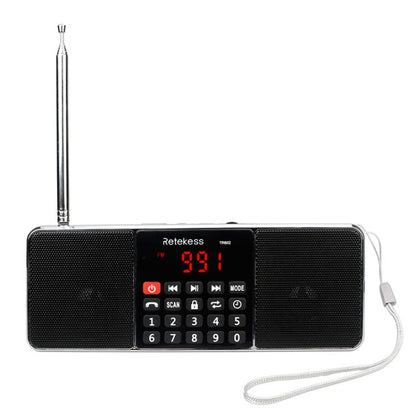 Retekess TR602 2 Band Bluetooth Radio MP3 Player(Black English Version) - Radio Player by Retekess | Online Shopping UK | buy2fix