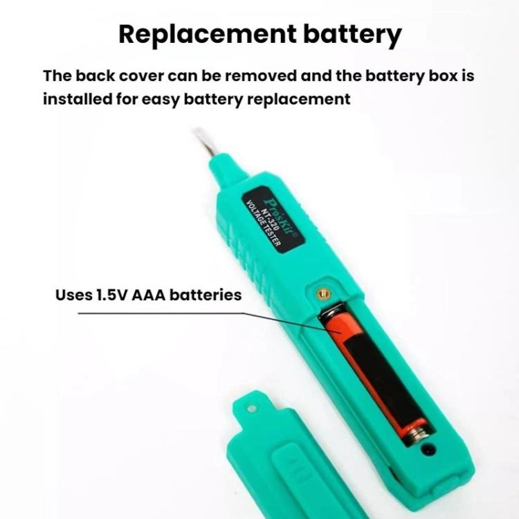 ProsKit NT-320-C Multifunctional Electrical Tester Pen Wire Break Detection Digital Display Induction Test Pen - Current & Voltage Tester by ProsKit | Online Shopping UK | buy2fix