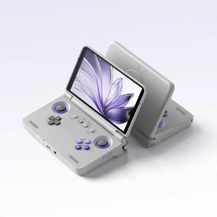 Retroid Pocket Flip 2 SD865 Processor Game Console Android13 5.5 Inch AMOLED Screen Wifi Bluetooth Video Player(Gray Purple) - Pocket Console by Retroid Pocket | Online Shopping UK | buy2fix