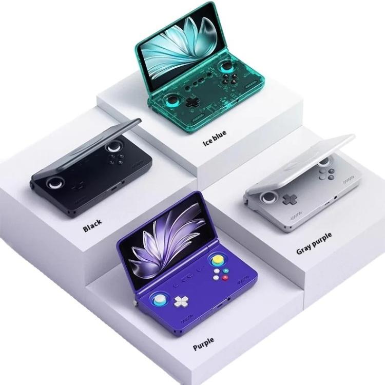 Retroid Pocket Flip 2 SD865 Processor Game Console Android13 5.5 Inch AMOLED Screen Wifi Bluetooth Video Player(Gray Purple) - Pocket Console by Retroid Pocket | Online Shopping UK | buy2fix