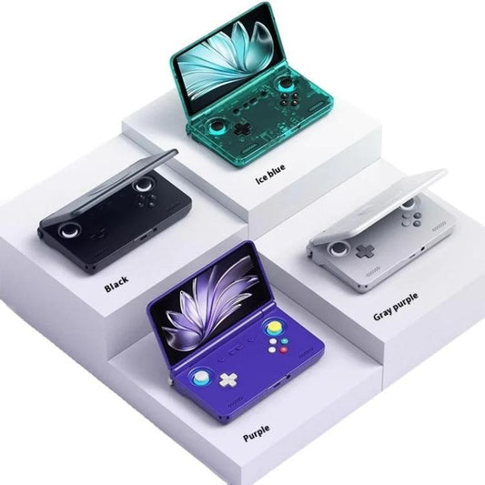 Retroid Pocket Flip 2 SD865 Processor Game Console Android13 5.5 Inch AMOLED Screen Wifi Bluetooth Video Player(Gray Purple) - Pocket Console by Retroid Pocket | Online Shopping UK | buy2fix