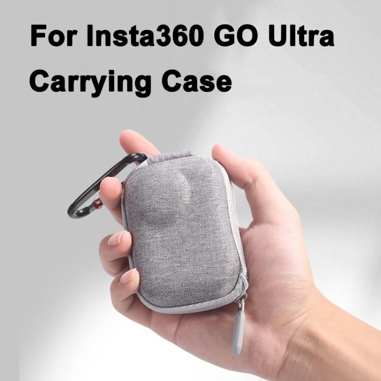 For Insta360 GO Ultra Carrying Case Shockproof EVA Portable Travel Storage Bag With Carabiner Clip(Gray) - Case & Bags by buy2fix | Online Shopping UK | buy2fix