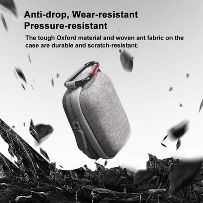 For Insta360 GO Ultra Carrying Case Shockproof EVA Portable Travel Storage Bag With Carabiner Clip(Gray) - Case & Bags by buy2fix | Online Shopping UK | buy2fix