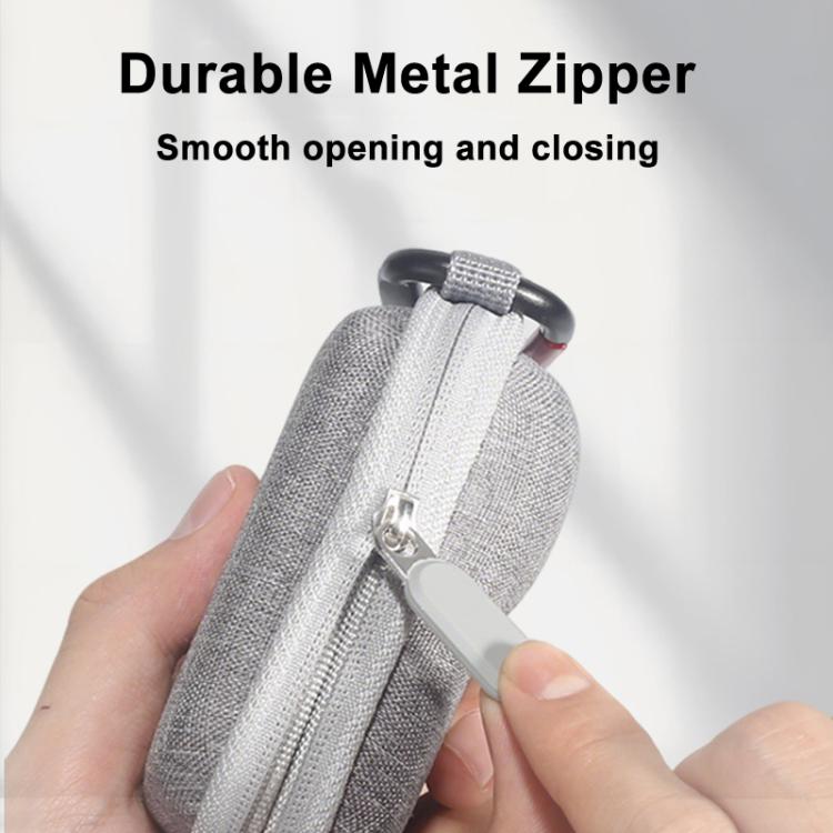 For Insta360 GO Ultra Carrying Case Shockproof EVA Portable Travel Storage Bag With Carabiner Clip(Gray) - Case & Bags by buy2fix | Online Shopping UK | buy2fix