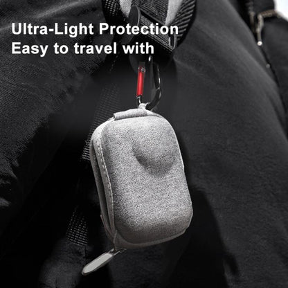 For Insta360 GO Ultra Carrying Case Shockproof EVA Portable Travel Storage Bag With Carabiner Clip(Gray) - Case & Bags by buy2fix | Online Shopping UK | buy2fix