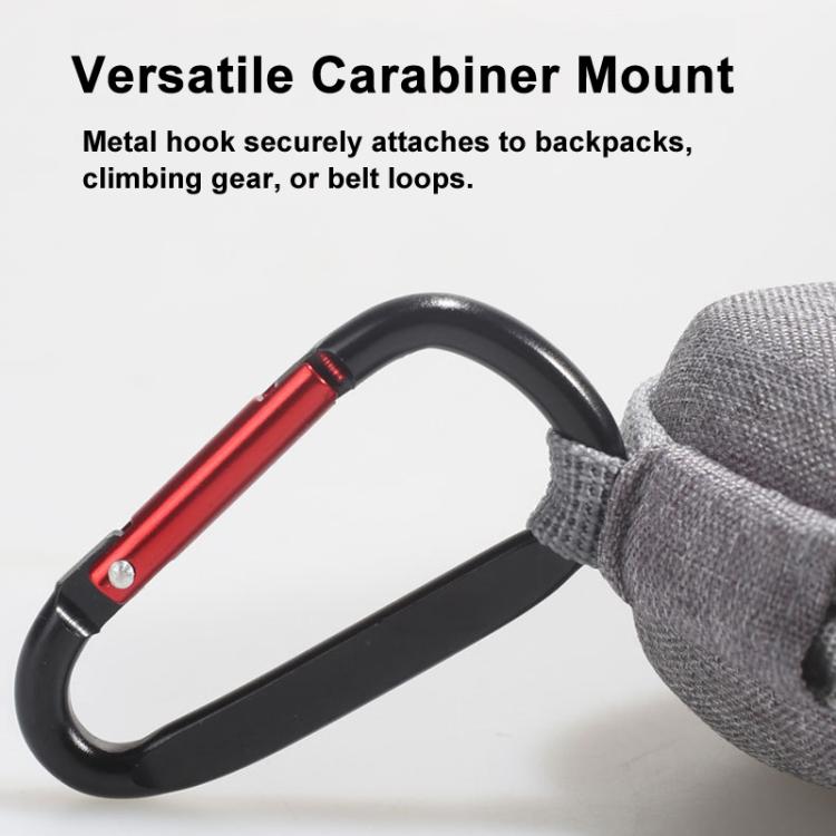 For Insta360 GO Ultra Carrying Case Shockproof EVA Portable Travel Storage Bag With Carabiner Clip(Gray) - Case & Bags by buy2fix | Online Shopping UK | buy2fix