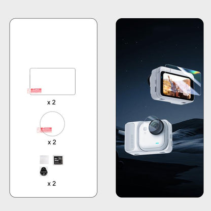 For Insta360 GO Ultra  2 Sets Screen Protector & Lens Film Kit Tempered Glass + Hydrogel HD Protection - Protective Film & Stickers by buy2fix | Online Shopping UK | buy2fix