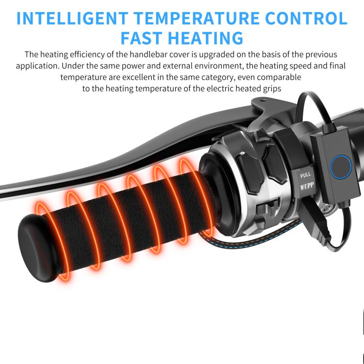 1pair Waterproof Heated Motorcycle Grips With Five-gear Adjustment(Black) - Grips by buy2fix | Online Shopping UK | buy2fix