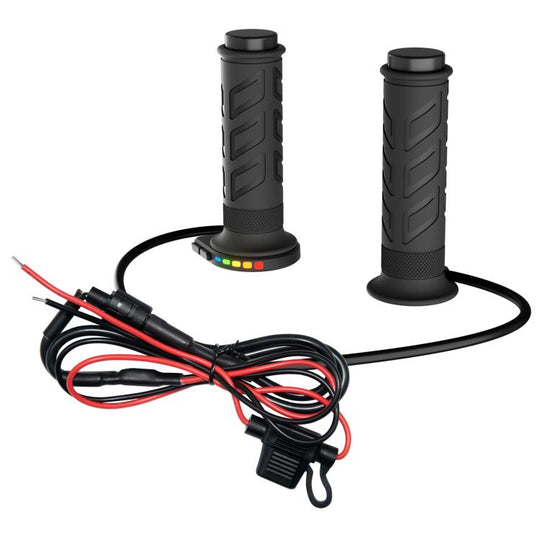 WUPP Rainbow Light Heated Motorcycle Handlebar Grips With Memory Function(Dual Switch/Right Hand 25mm)