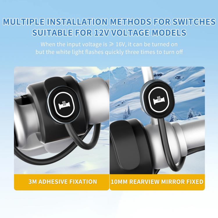 ATV Metal Switches With 5+1 Memory Heated Handlebars(CS-1956E2) - Grips by buy2fix | Online Shopping UK | buy2fix