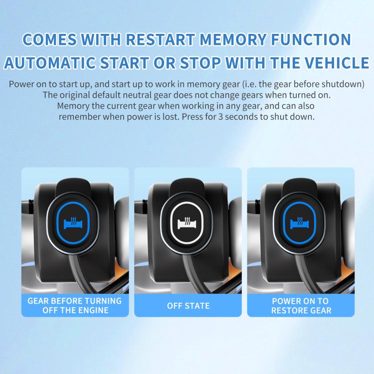 ATV Metal Switches With 5+1 Memory Heated Handlebars(CS-1956E2) - Grips by buy2fix | Online Shopping UK | buy2fix