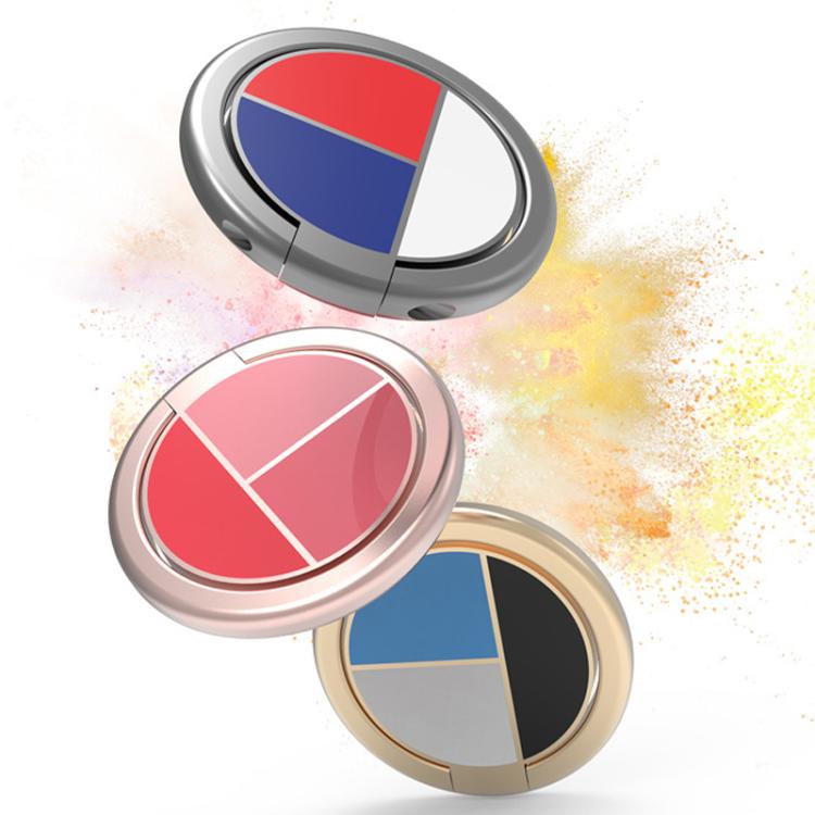 AhaStyle ST12 Metal Ring Clip Phone Stand Aluminum Alloy Adhesive Mount(Red White Blue) - Ring Holder by AhaStyle | Online Shopping UK | buy2fix