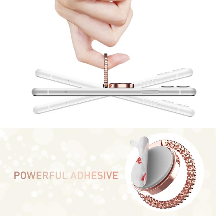 AhaStyle ST11 Aluminum Alloy Ring Buckle Phone Holder Foldable Hands-Free Stand(Rose Gold) - Ring Holder by AhaStyle | Online Shopping UK | buy2fix