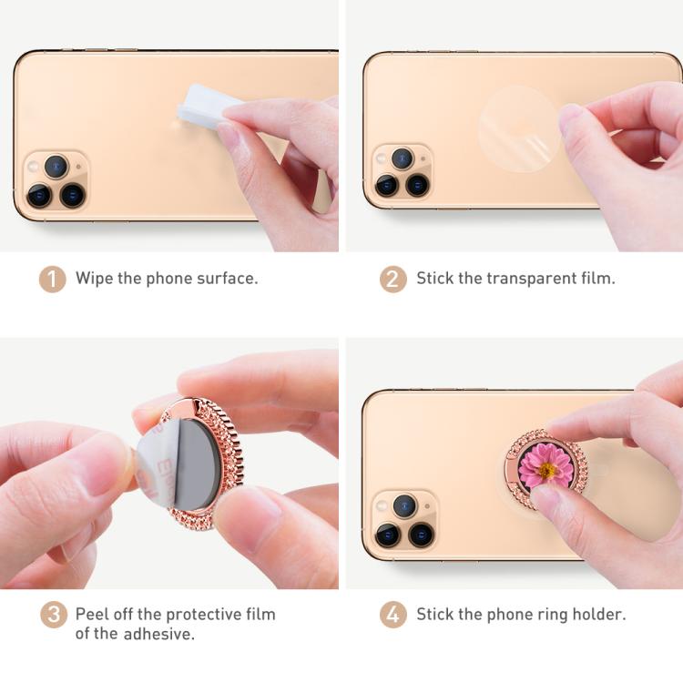 AhaStyle ST11 Aluminum Alloy Ring Buckle Phone Holder Foldable Hands-Free Stand(Rose Gold) - Ring Holder by AhaStyle | Online Shopping UK | buy2fix