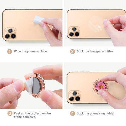 AhaStyle ST11 Aluminum Alloy Ring Buckle Phone Holder Foldable Hands-Free Stand(Gold) - Ring Holder by AhaStyle | Online Shopping UK | buy2fix