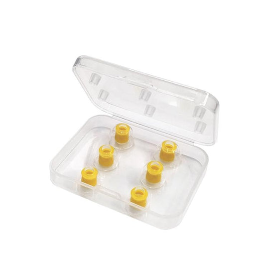6pcs /Box Food Grade Liquid Silicone Ear Tips HIFI Earphones Earbuds(Transparent Yellow)