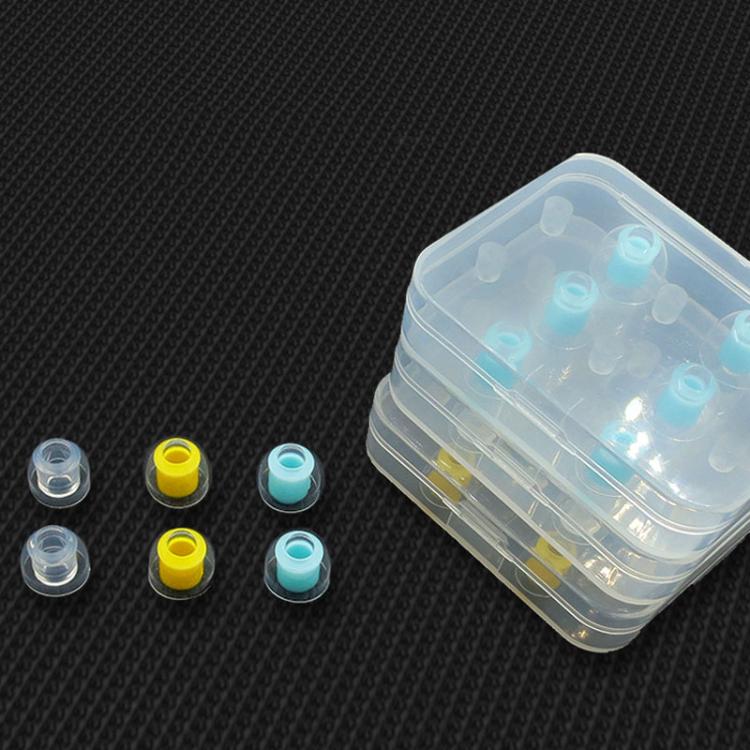 6pcs /Box Food Grade Liquid Silicone Ear Tips HIFI Earphones Earbuds(Transparent Yellow) - Anti-dust & Ear Caps by buy2fix | Online Shopping UK | buy2fix