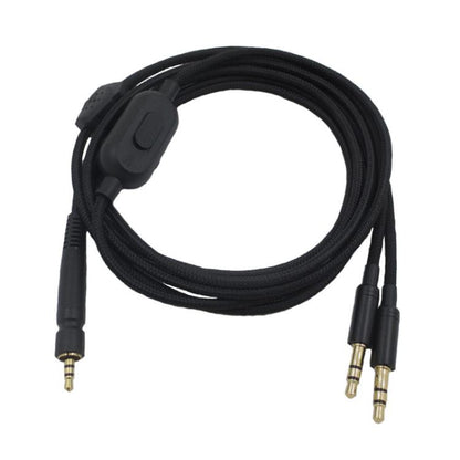 Dual Plug 2m Tuning Edition Headphone Cable For Sennheiser GAME ONE / GAME ZERO / PC 373D / GSP350 / GSP500 / GSP600 - Headset Accessories by buy2fix | Online Shopping UK | buy2fix