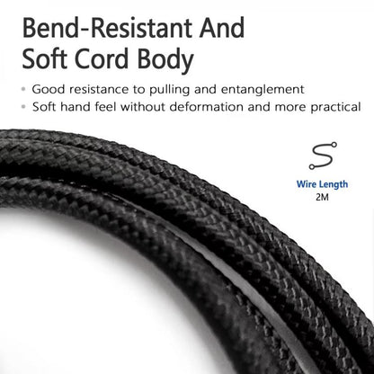 Dual Plug 2m Tuning Edition Headphone Cable For Sennheiser GAME ONE / GAME ZERO / PC 373D / GSP350 / GSP500 / GSP600 - Headset Accessories by buy2fix | Online Shopping UK | buy2fix