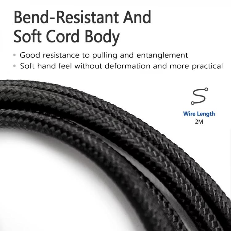 Single Plug 2m Tuning Edition Headphone Cable For Sennheiser GAME ONE / GAME ZERO / PC 373D / GSP350 / GSP500 / GSP600 - Headset Accessories by buy2fix | Online Shopping UK | buy2fix