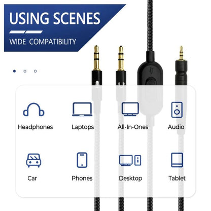 Single Plug 2m Tuning Edition Headphone Cable For Sennheiser GAME ONE / GAME ZERO / PC 373D / GSP350 / GSP500 / GSP600 - Headset Accessories by buy2fix | Online Shopping UK | buy2fix