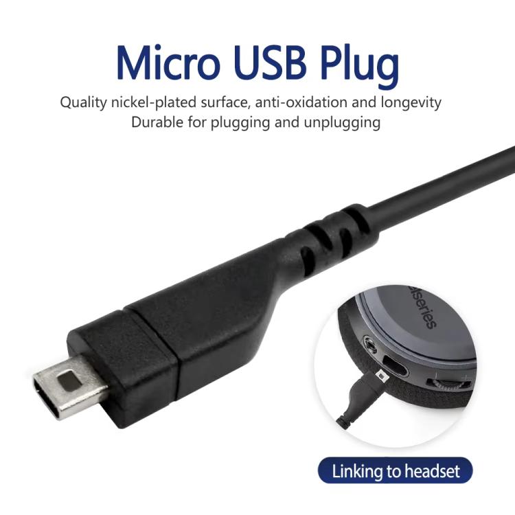 1.5m Mini Pin USB TPE Earphone Cable For SteelSeries Arctis Prime / 3 / 5 / 7 / Pro - Headset Accessories by buy2fix | Online Shopping UK | buy2fix