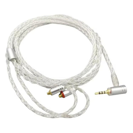 1.2m 8 Core Single Crystal Copper Silver Plated MMCX Headphone Upgrade Cable, For Shure SE215 / SE535 / SE846 / UE900, Color: Transparent 2.5mm Balance