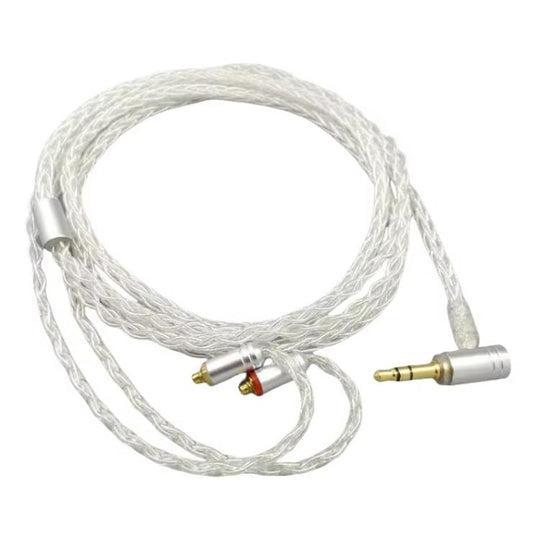 1.2m 8 Core Single Crystal Copper Silver Plated MMCX Headphone Upgrade Cable, For Shure SE215 / SE535 / SE846 / UE900, Color: Transparent 3.5mm Stereo