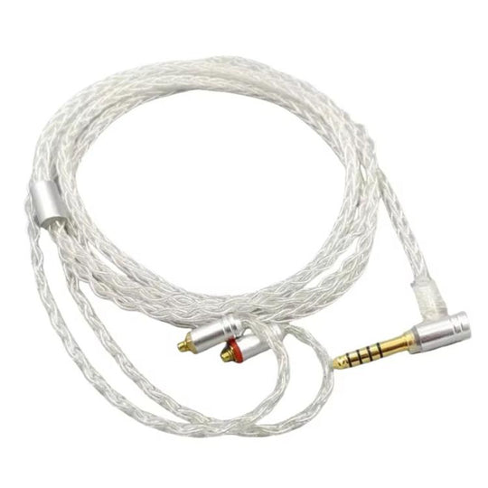 1.2m 8 Core Single Crystal Copper Silver Plated MMCX Headphone Upgrade Cable, For Shure SE215 / SE535 / SE846 / UE900, Color: Transparent 4.4mm Balance