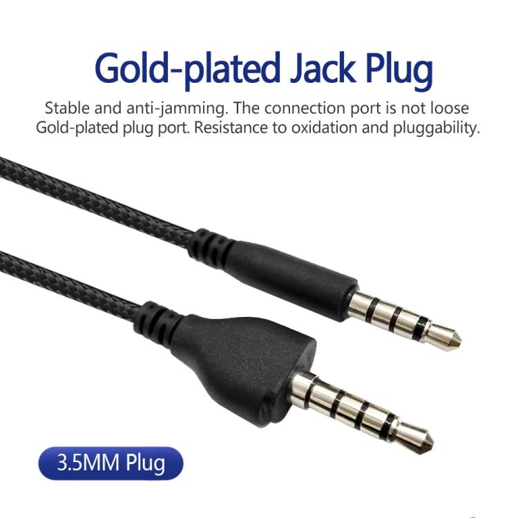 For Alienware AW920H Gaming Headset Cable Audio Microphone Cable, Length: 1.8m(White) - Headset Accessories by buy2fix | Online Shopping UK | buy2fix