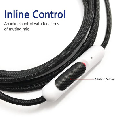 For Alienware AW920H Gaming Headset Cable Audio Microphone Cable, Length: 1.8m(Black) - Headset Accessories by buy2fix | Online Shopping UK | buy2fix