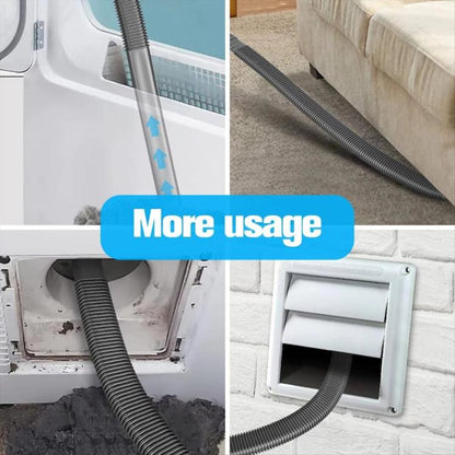 32mm/35mm Diameter Vacuum Cleaner Hose Kit For Dryer Vent Cleaning Flexible Flat Tubing Accessory - Other Accessories by buy2fix | Online Shopping UK | buy2fix