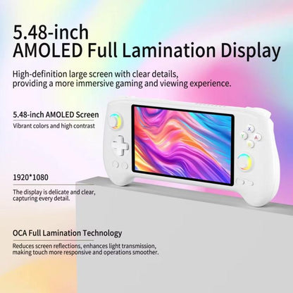ANBERNIC RG557 Handheld Game Console 5.48-Inch AMOLED Screen Android 14 Video Game Player 12+256G(Transparent Purple) - Pocket Console by ANBERNIC | Online Shopping UK | buy2fix