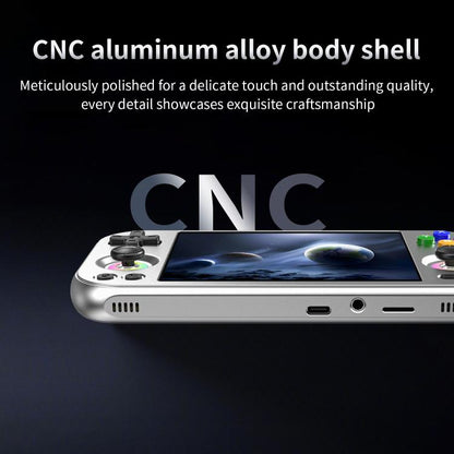 ANBERNIC RG 477M  Android 14 Handheld Game Console With Aluminum Alloy Body, 4.7-Inch LTPS In-Cell Touch Screen, 3D Hall Joystick & Self-Developed AI Assistant 256G(Silver) - Pocket Console by ANBERNIC | Online Shopping UK | buy2fix