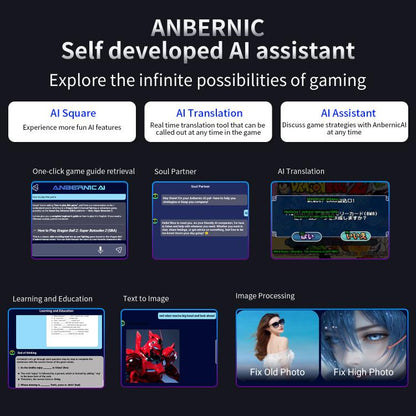 ANBERNIC RG 477M  Android 14 Handheld Game Console With Aluminum Alloy Body, 4.7-Inch LTPS In-Cell Touch Screen, 3D Hall Joystick & Self-Developed AI Assistant 256G(Silver) - Pocket Console by ANBERNIC | Online Shopping UK | buy2fix