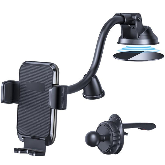 Tronwin JY02 Flexible Arm Dashboard Windshield Car Phone Holder Adjustable Suction Cup Mount(Black)