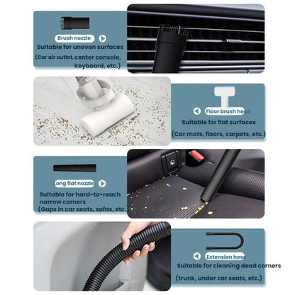 Car-mounted High-power Strong Suction Cordless Vacuum Cleaner, Color: White 5500PA - Vacuum Cleaner by buy2fix | Online Shopping UK | buy2fix