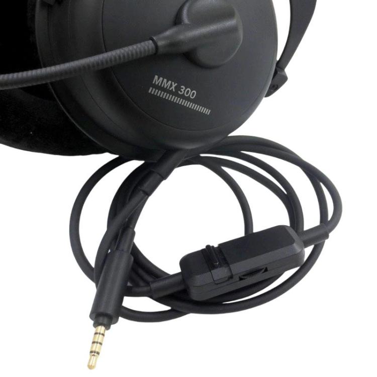 For Beyerdynamic MMX300 II Gaming Headset Audio Cable, Length: 1.3m(Black) - Headset Accessories by buy2fix | Online Shopping UK | buy2fix