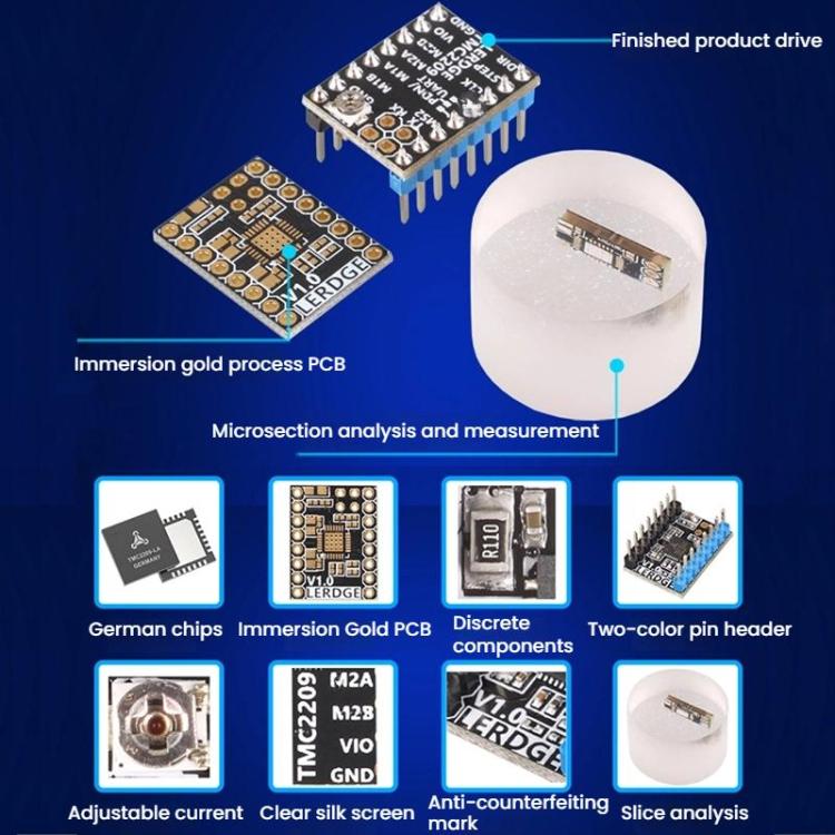 TMC2209 Driver High-Current High-Microstepping Replacement For 2208, A4988, LV8729 3D Printer Accessory - Parts by buy2fix | Online Shopping UK | buy2fix