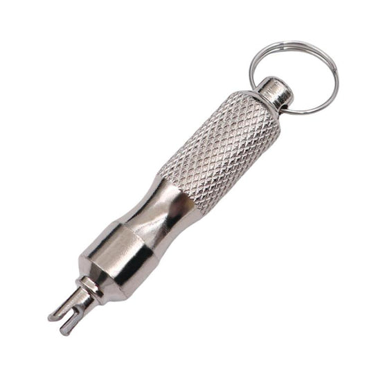 Car Tire Motorcycle Bicycle Valve Core Switch Wrench(Keychain Stainless Steel)