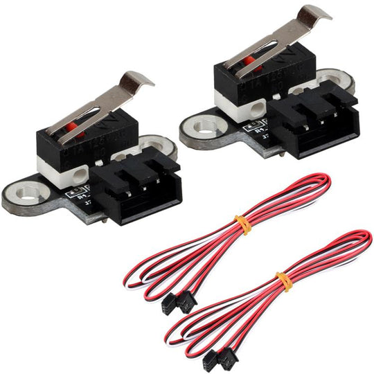 2pcs Vertical Mechanical Limit Switch Light-Touch Stroke Reset Switch 3D Printer Accessories, Length: 1m