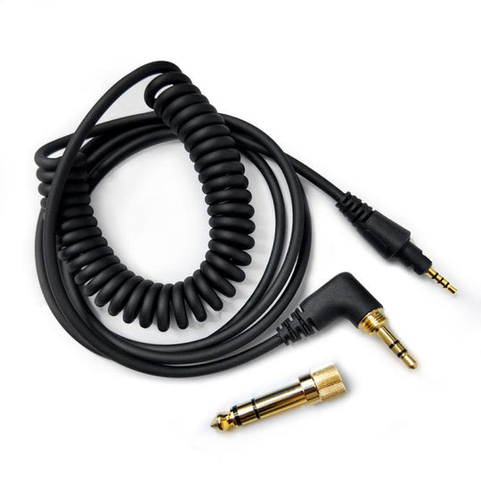 Curved Plug 1.2m Headphone Spring Audio Cable, For Pioneer HDJ-CUE1 / HDJ-X7 / HDJ-S7 / HDJ-X5 / HDJ-S7
