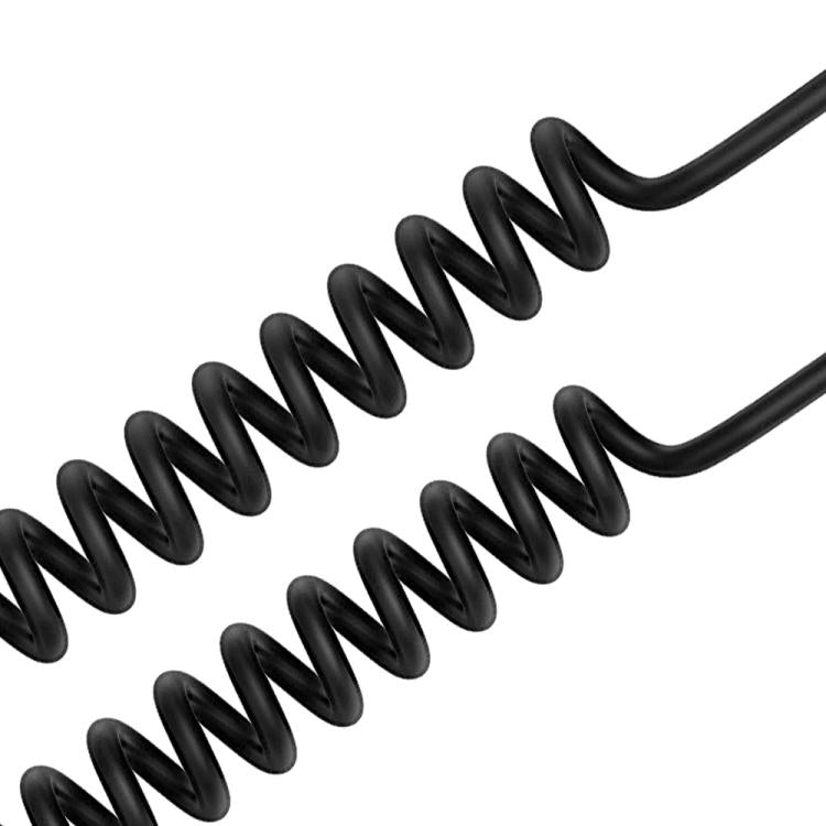 Curved Plug 1.2m Headphone Spring Audio Cable, For Pioneer HDJ-CUE1 / HDJ-X7 / HDJ-S7 / HDJ-X5 / HDJ-S7 - Headset Accessories by buy2fix | Online Shopping UK | buy2fix